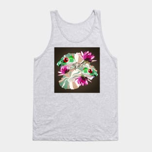 Frogs and lillies Tank Top